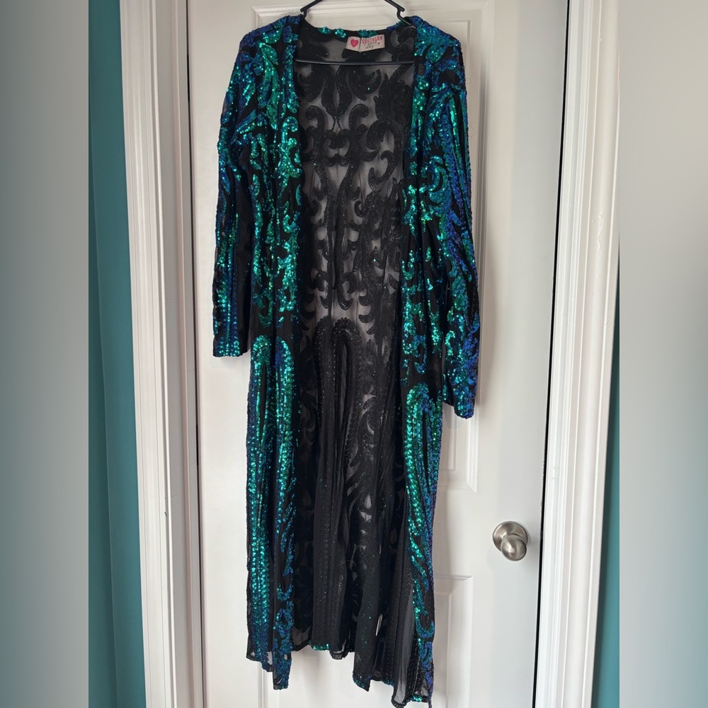 Sparkly sequin duster from Southern Fried Chics- size large